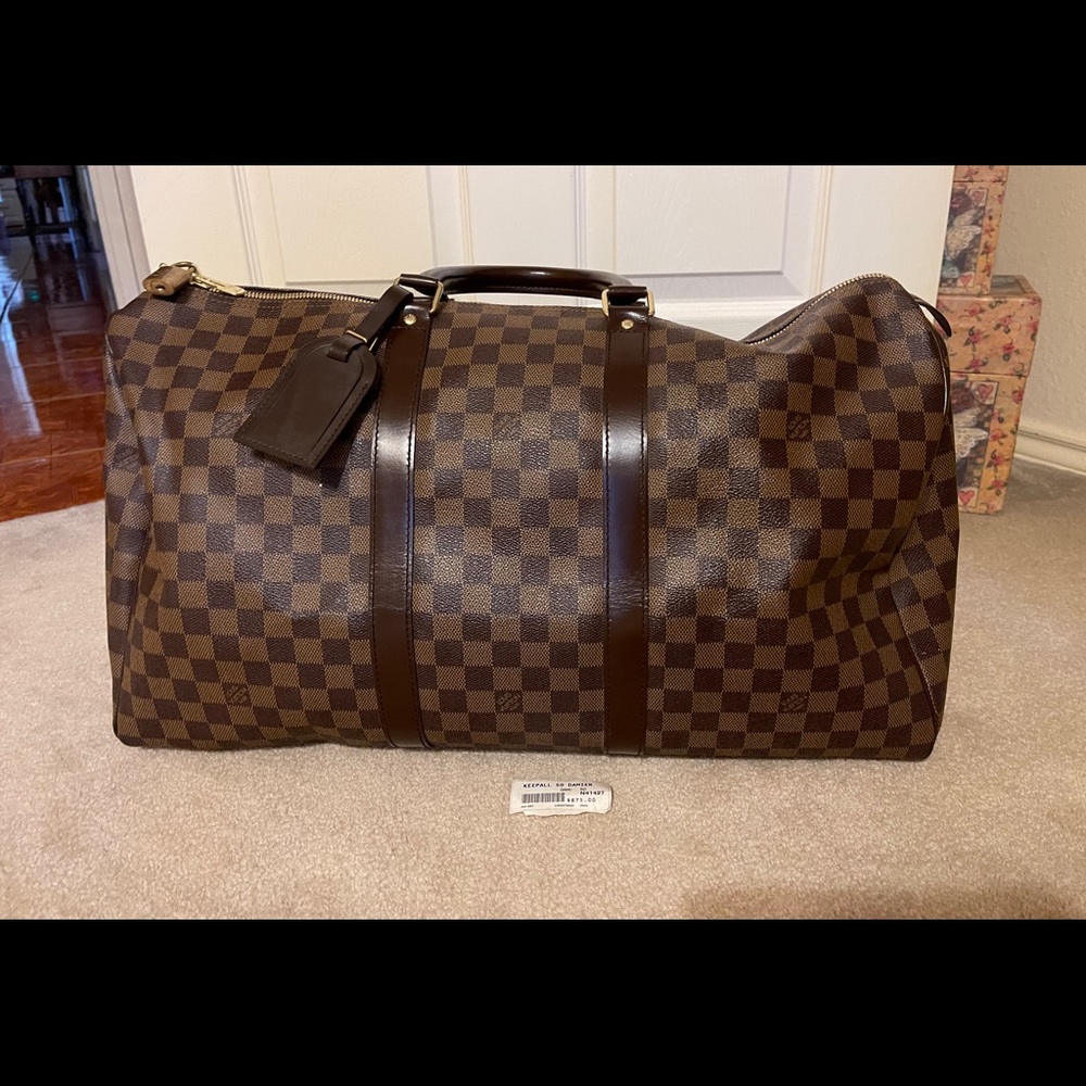 Louis Vuitton Keepall 50 in Damier Ebene